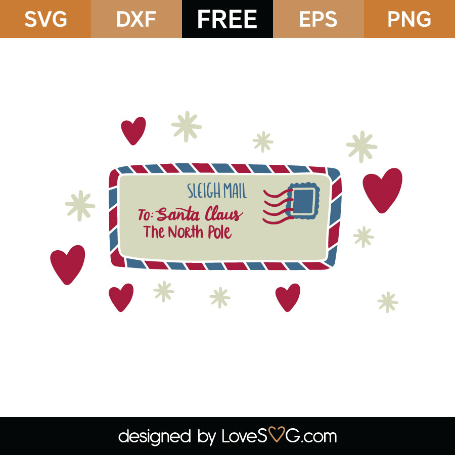 Download Free Santa Post Card Svg Cut File Lovesvg Com