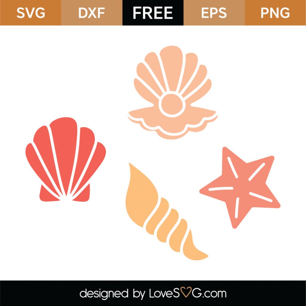 Free Sea Shells SVG Cut File - Lovesvg.com