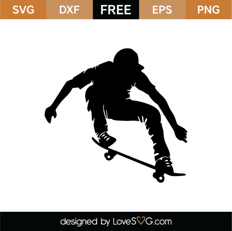 Free Skateboarding SVG Cut File - Lovesvg.com