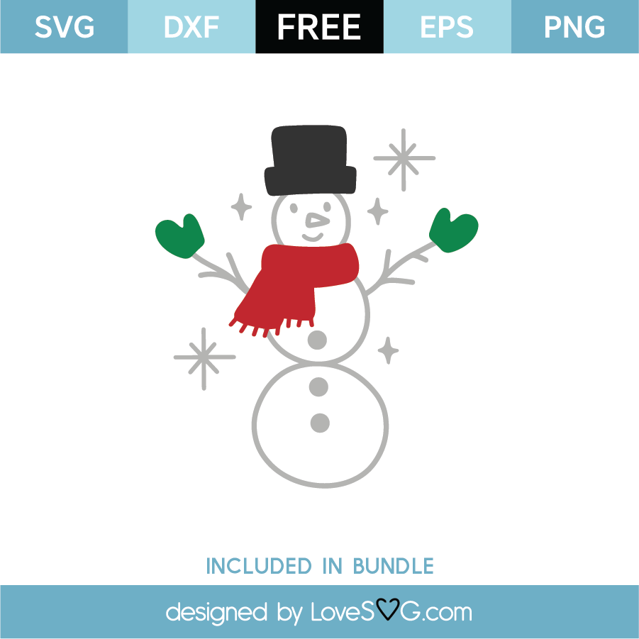 Download Free Stickman Snowman SVG Cut File - Lovesvg.com