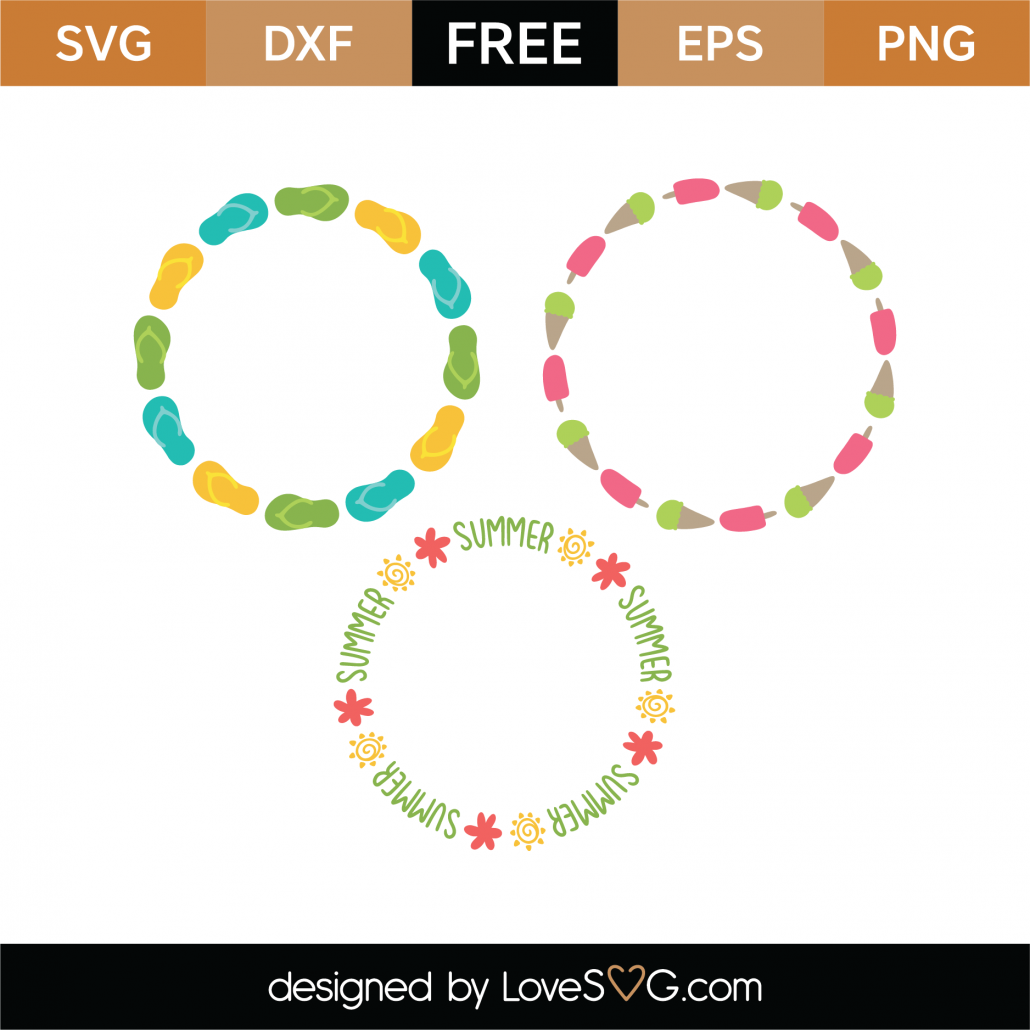 Download Free Summer Monogram Frames Svg Cut File Lovesvg Com
