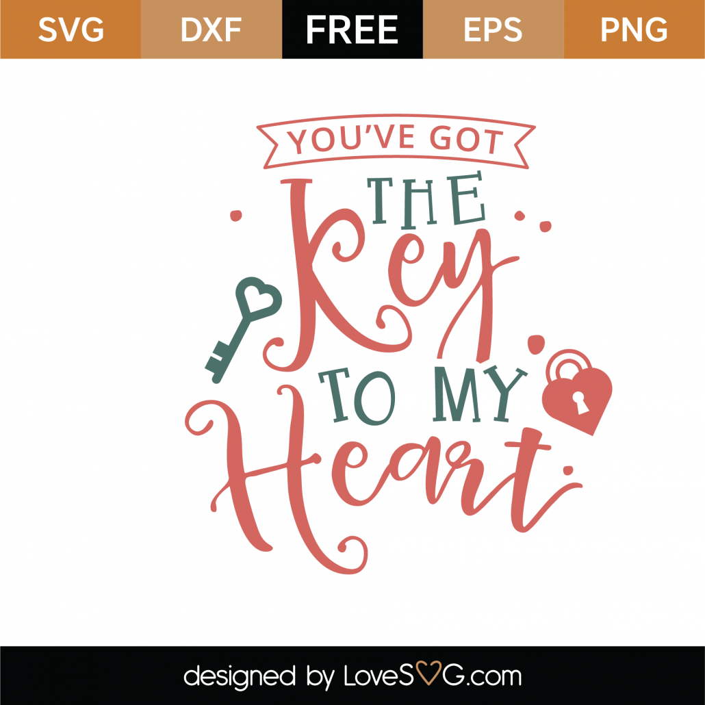 Download Free The Key To My Heart SVG Cut File - Lovesvg.com