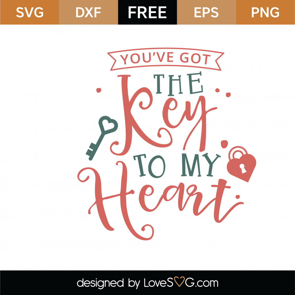 Download Free The Key To My Heart Svg Cut File Lovesvg Com