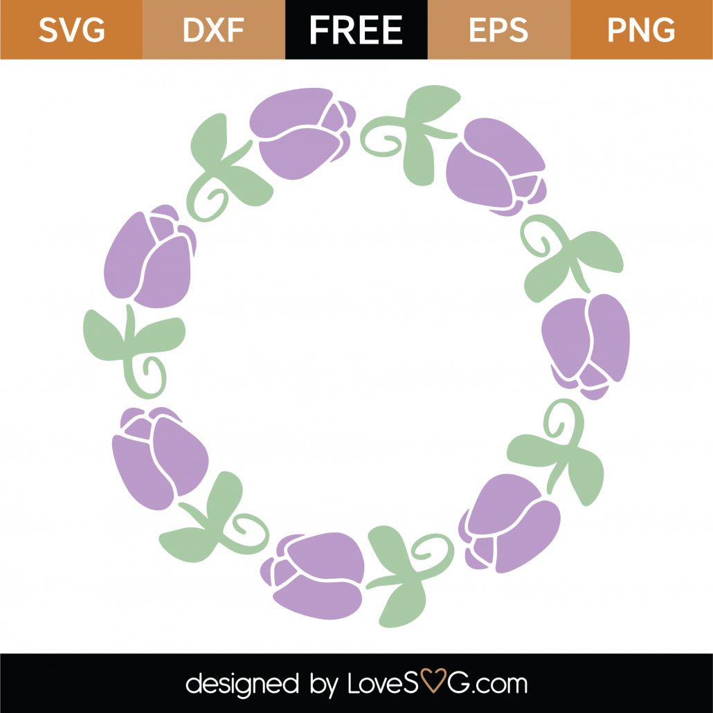 Free Tulip Monogram Frame SVG Cut File - Lovesvg.com