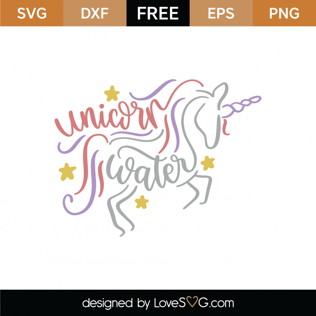 Free Unicorn Water SVG Cut File - Lovesvg.com