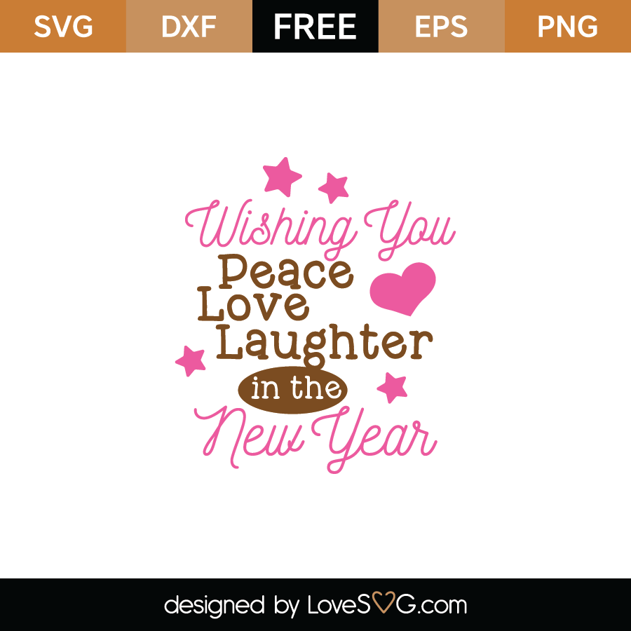 Free Wishing You Peace Love SVG Cut File - Lovesvg.com