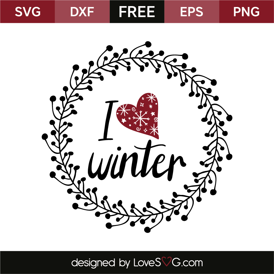 Wreath I Love Winter Lovesvg Com