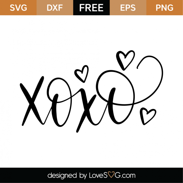 Free XOXO SVG Cut File - Lovesvg.com