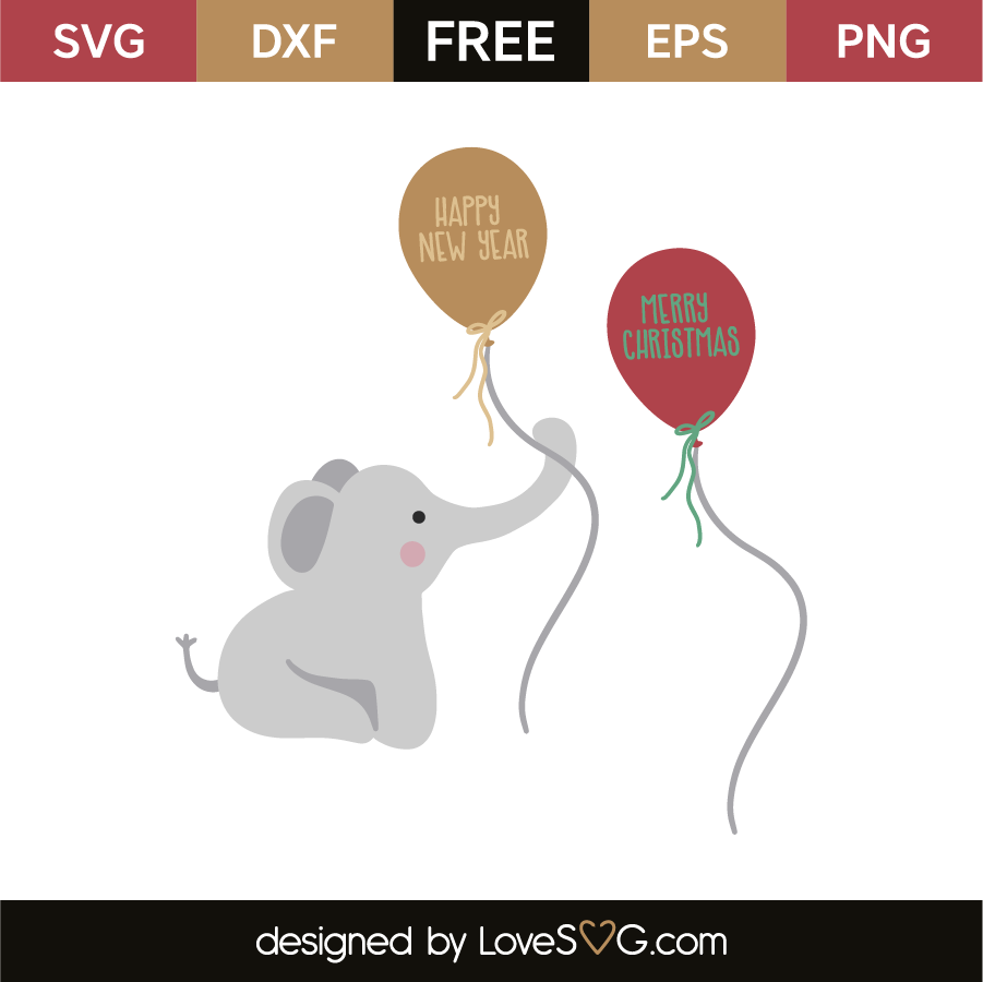 Balloons And Elephant - Lovesvg.com