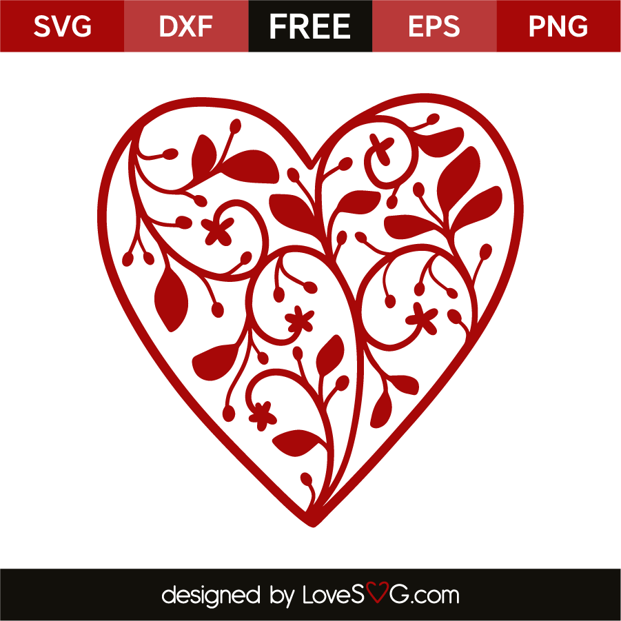 Download Floral Heart Lovesvg Com SVG, PNG, EPS, DXF File