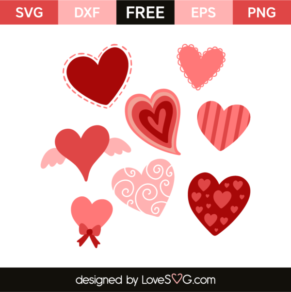 Cute Little Hearts - Lovesvg.com