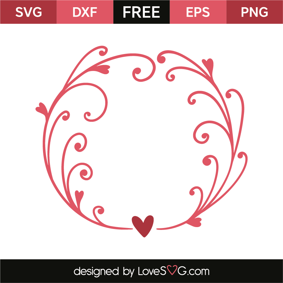 Download Hearts Wreath Lovesvg Com