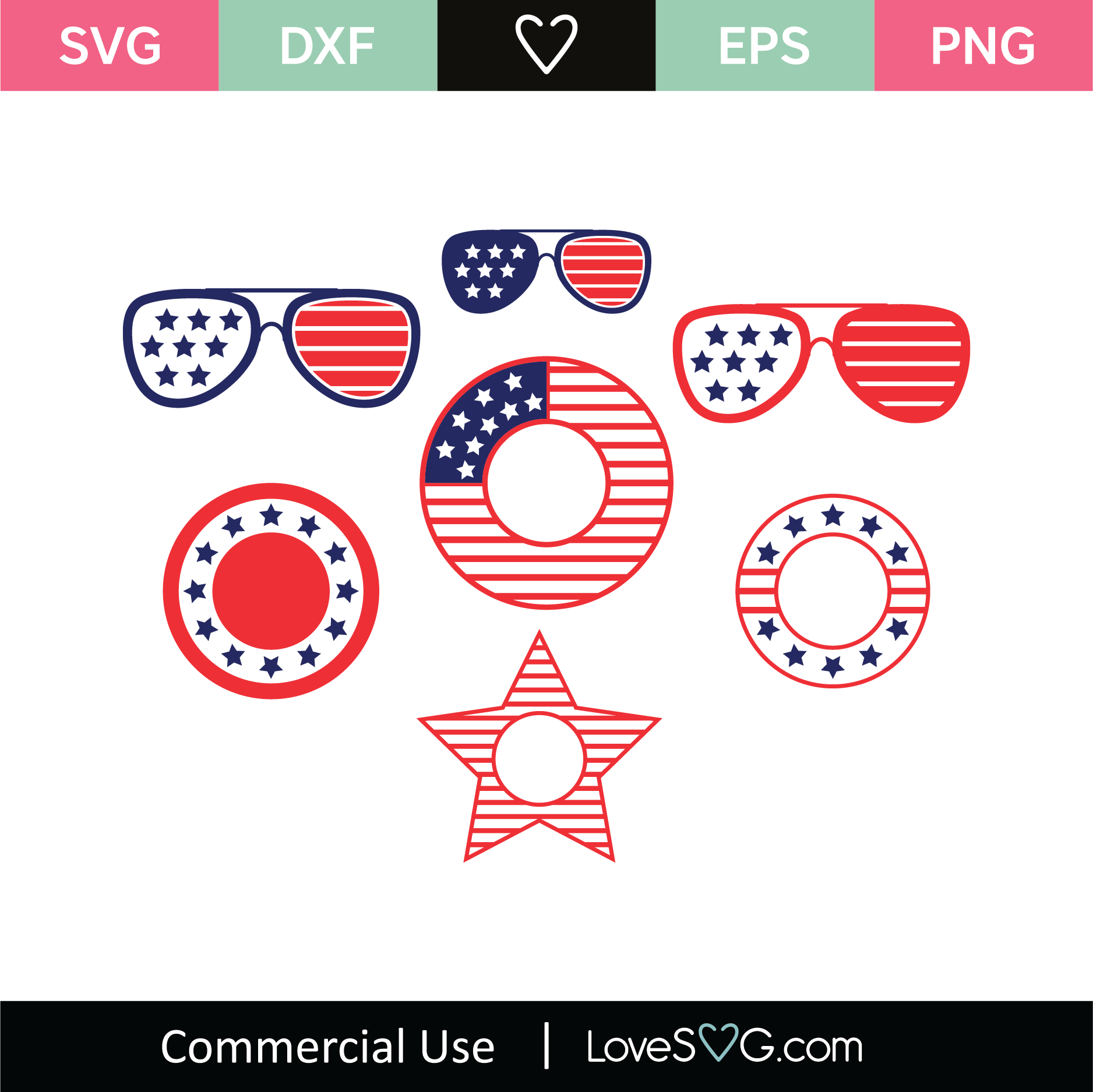 Download 4th Of July Monogram Frames Lovesvg Com