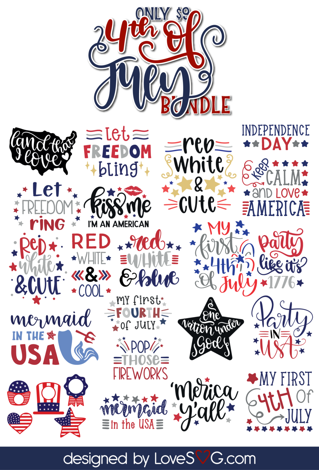 The 4th of July SVG Bundle - Lovesvg.com