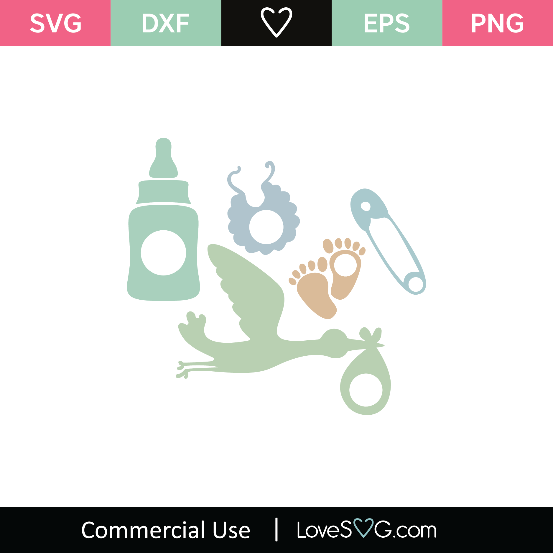 Download Baby Monogram Frames SVG Cut File - Lovesvg.com
