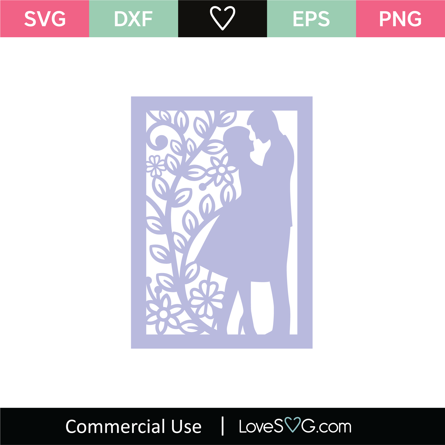 Download Couple Silhouette Wedding Svg Cut File Lovesvg Com