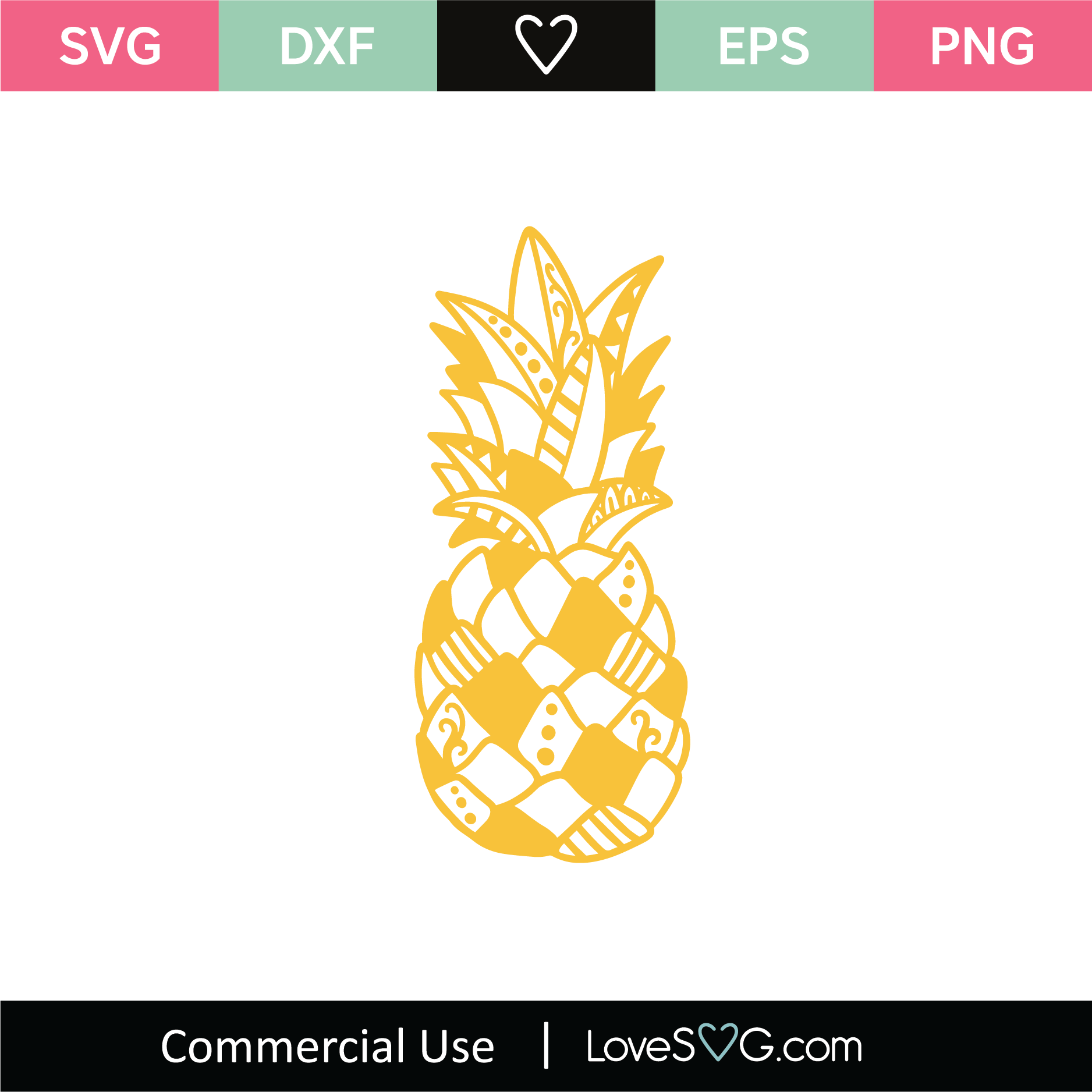 Free Pineapple Mandala Svg Free 3 SVG PNG EPS DXF File