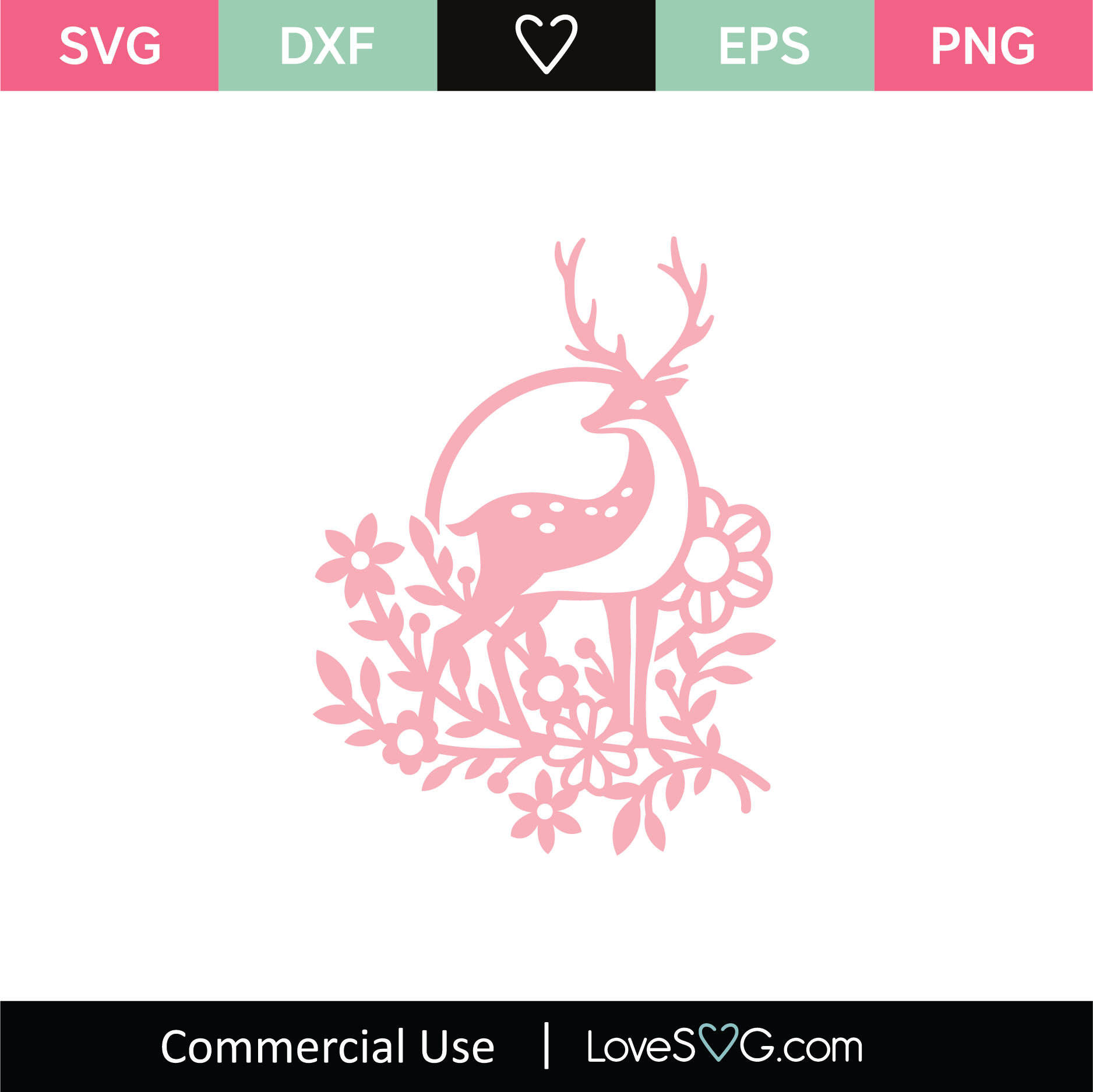 Download Deer Monogram SVG Cut File - Lovesvg.com
