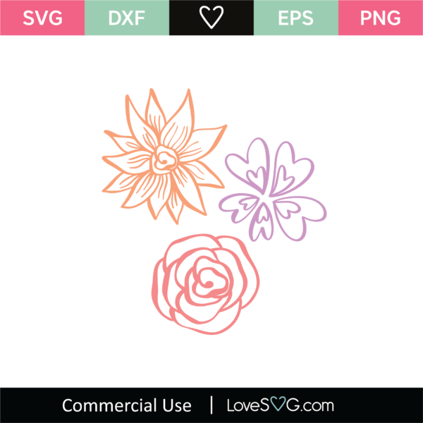 Delicate Flowers SVG Cut File - Lovesvg.com