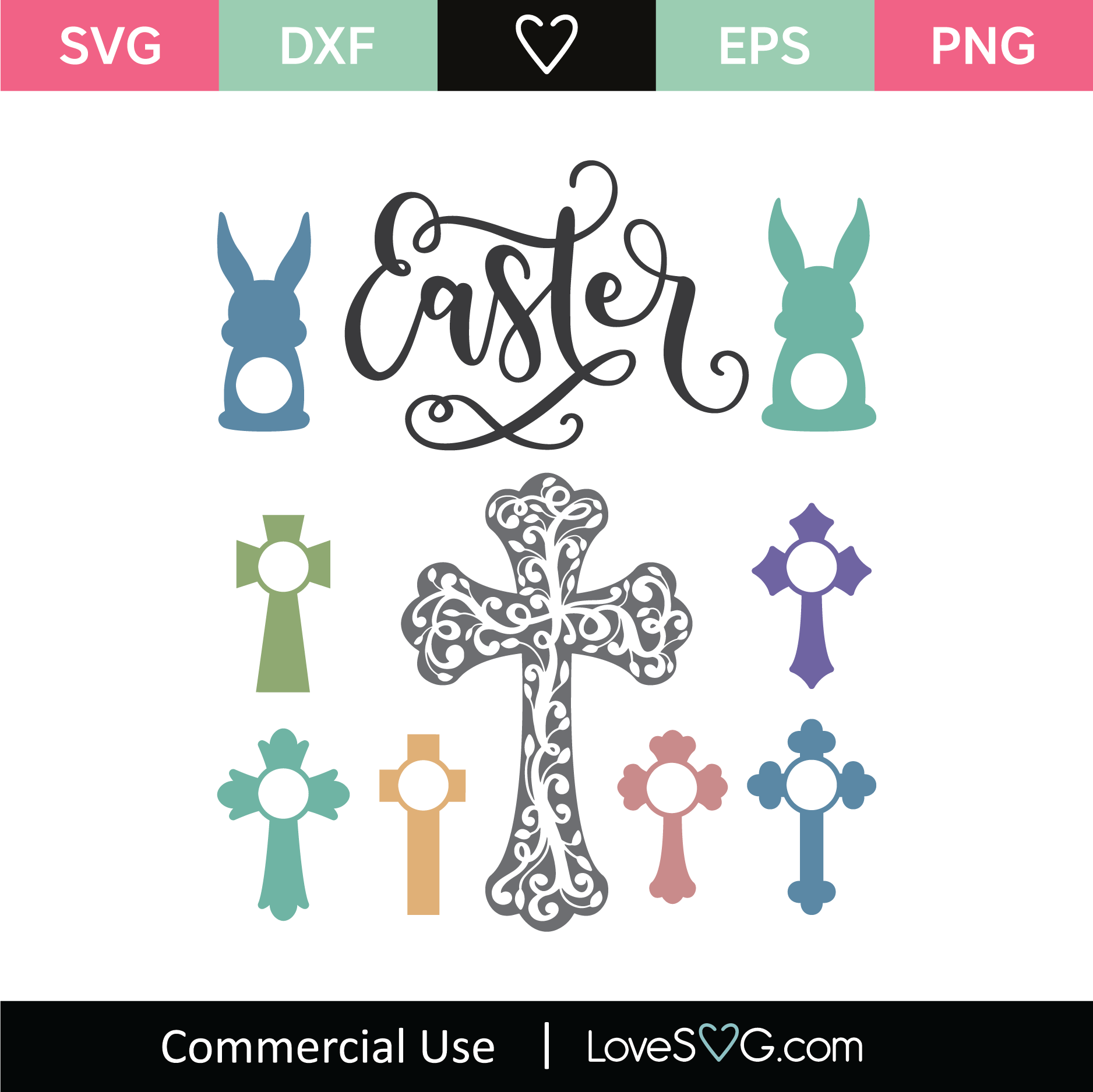 Easter Cross Monograms Svg Cut File Lovesvg Com