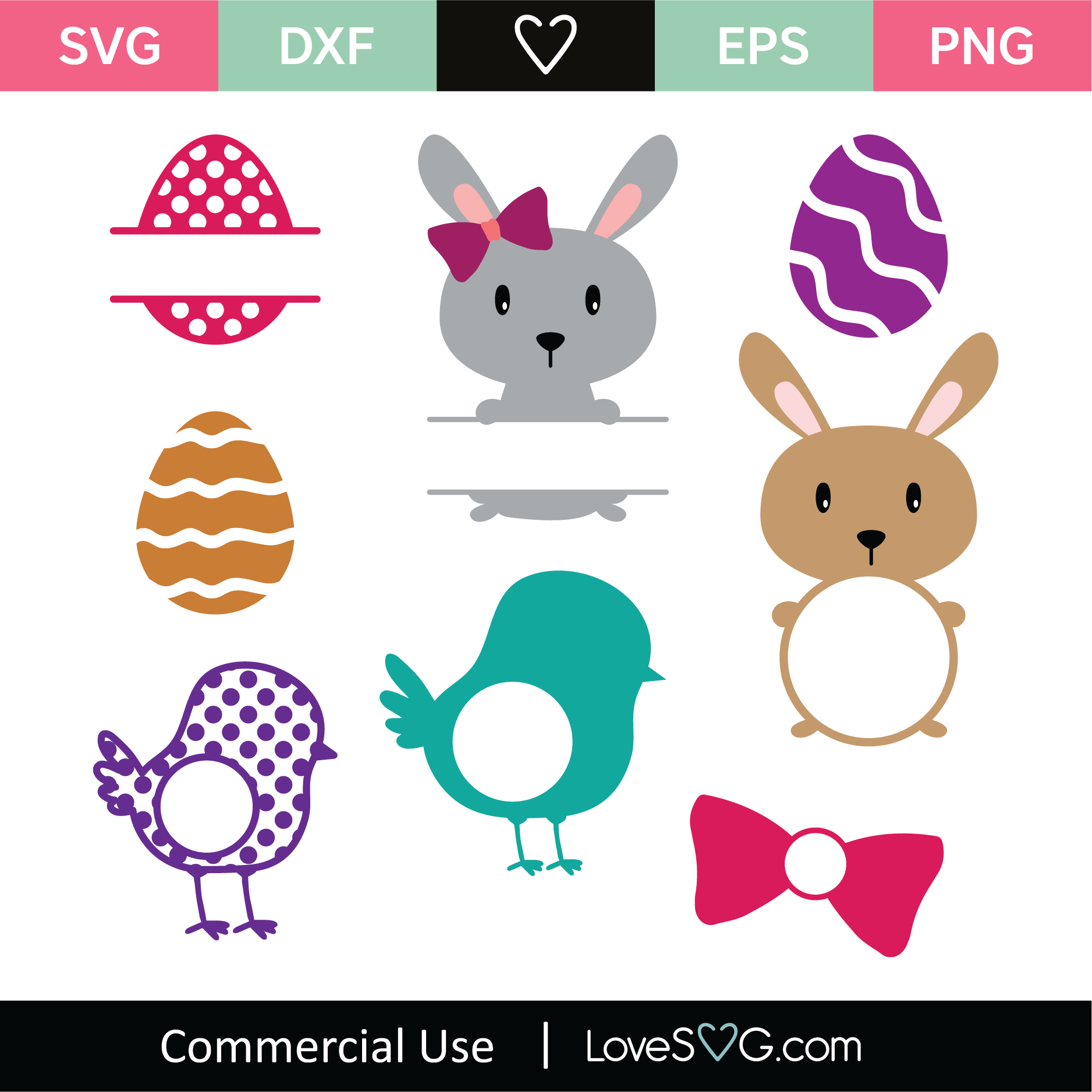 Download Easter Split Monograms Svg Cut File Lovesvg Com