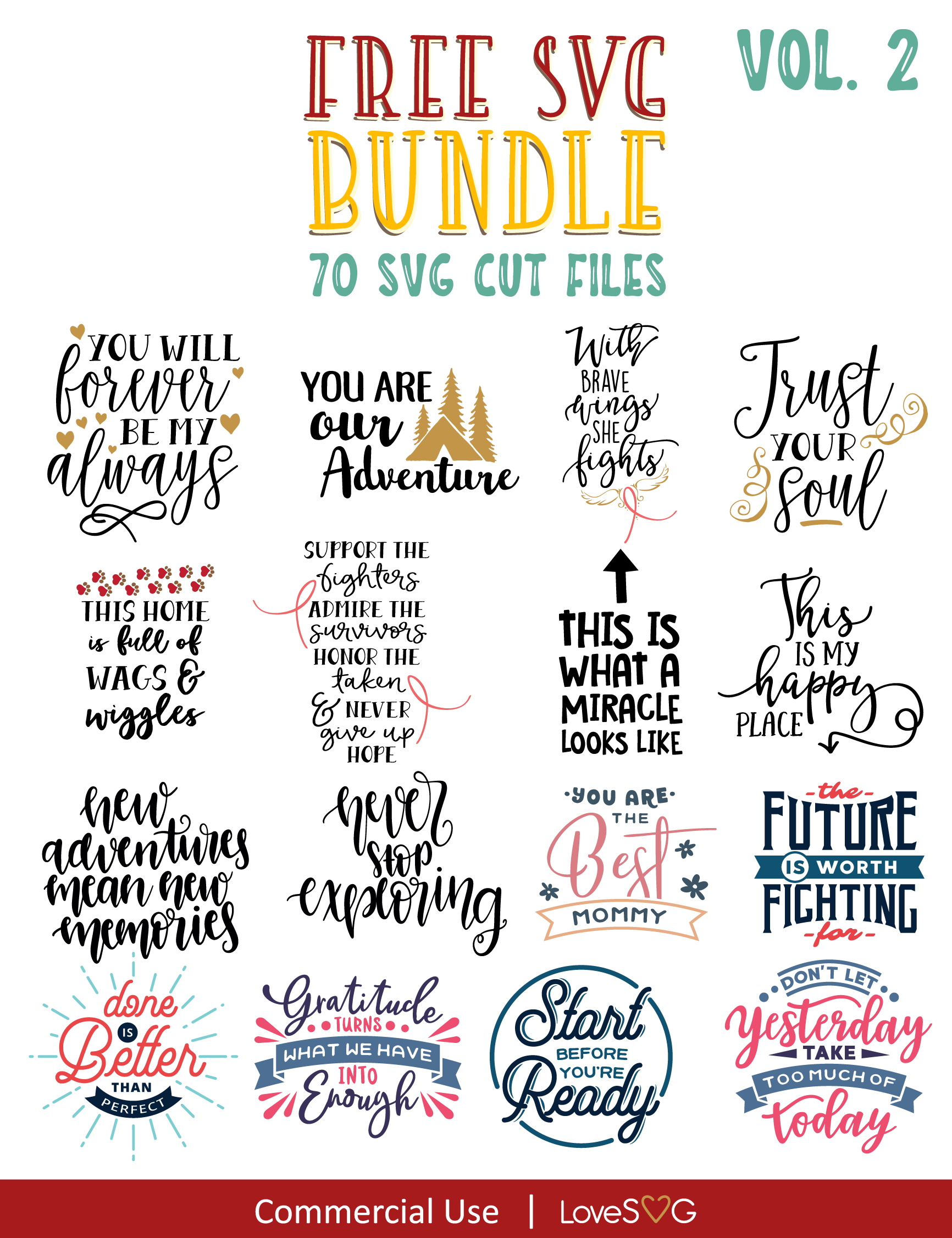 Free SVG Bundle Vol. 2 - Lovesvg.com