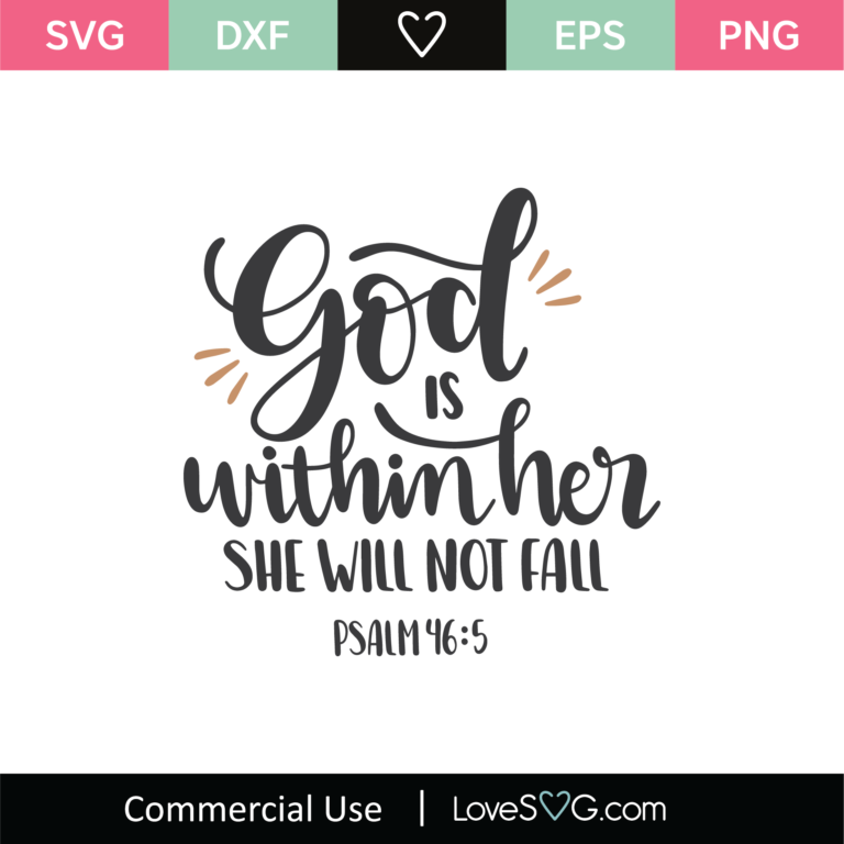 God Is Within Her She Will Not Fall SVG Cut File - Lovesvg.com