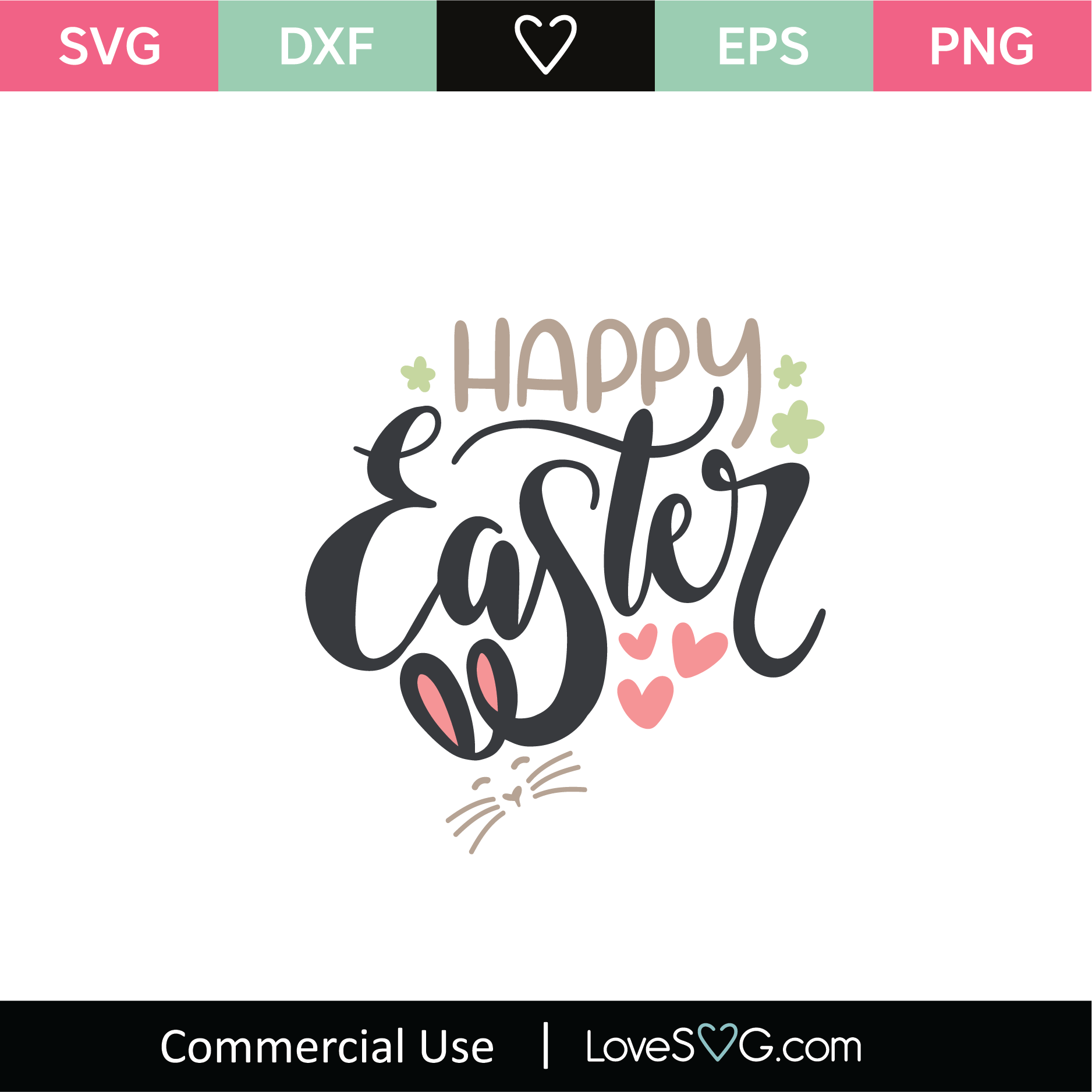 Happy Easter SVG Cut File - Lovesvg.com