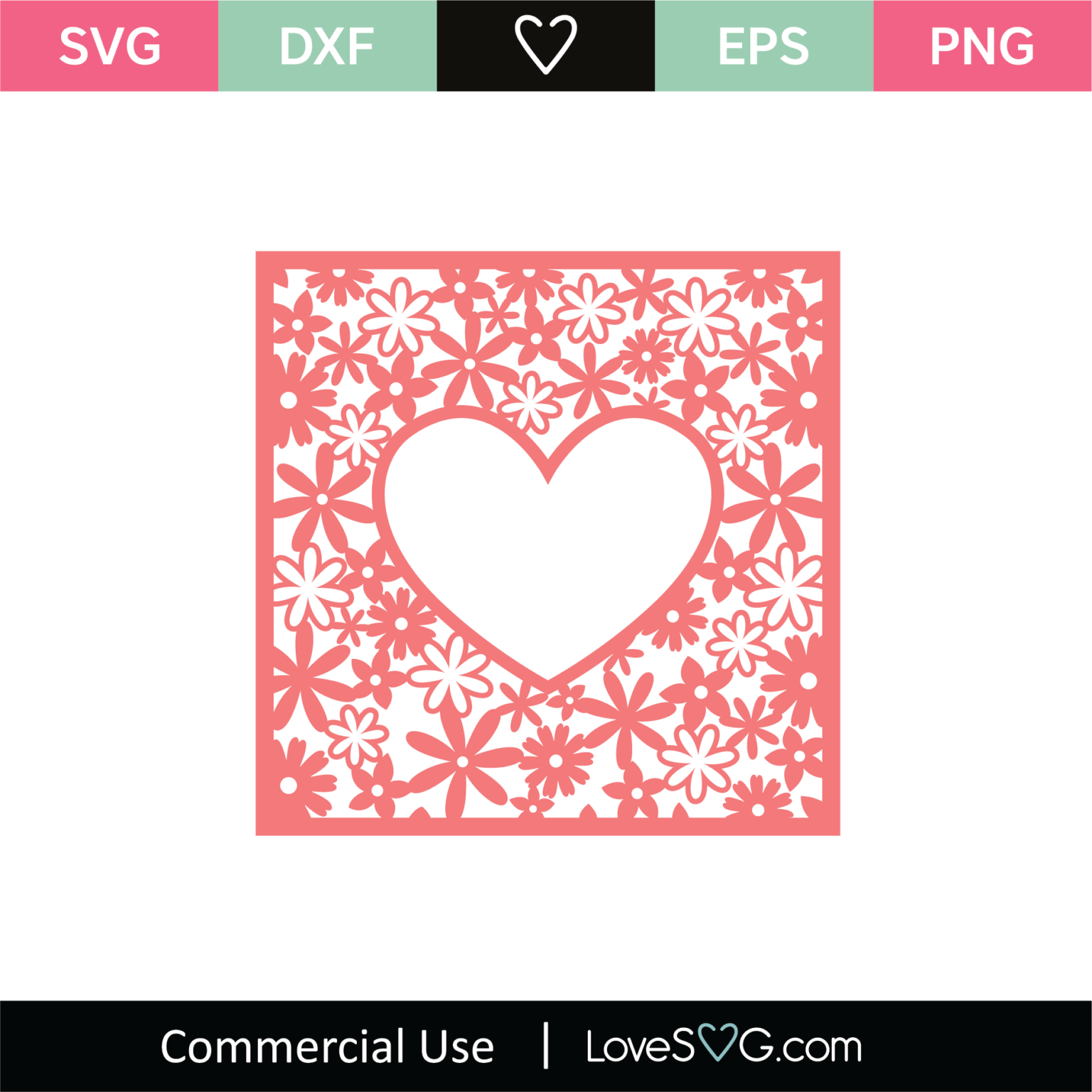 Heart Mandala Card SVG Cut File (2) - Lovesvg.com