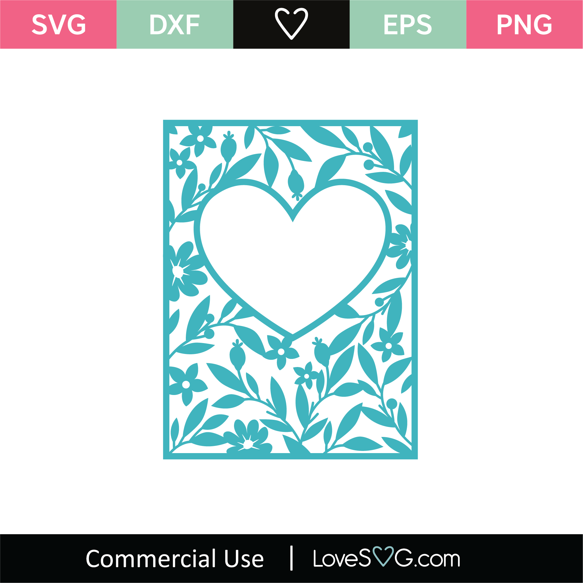 Download Heart Mandala Card SVG Cut File - Lovesvg.com