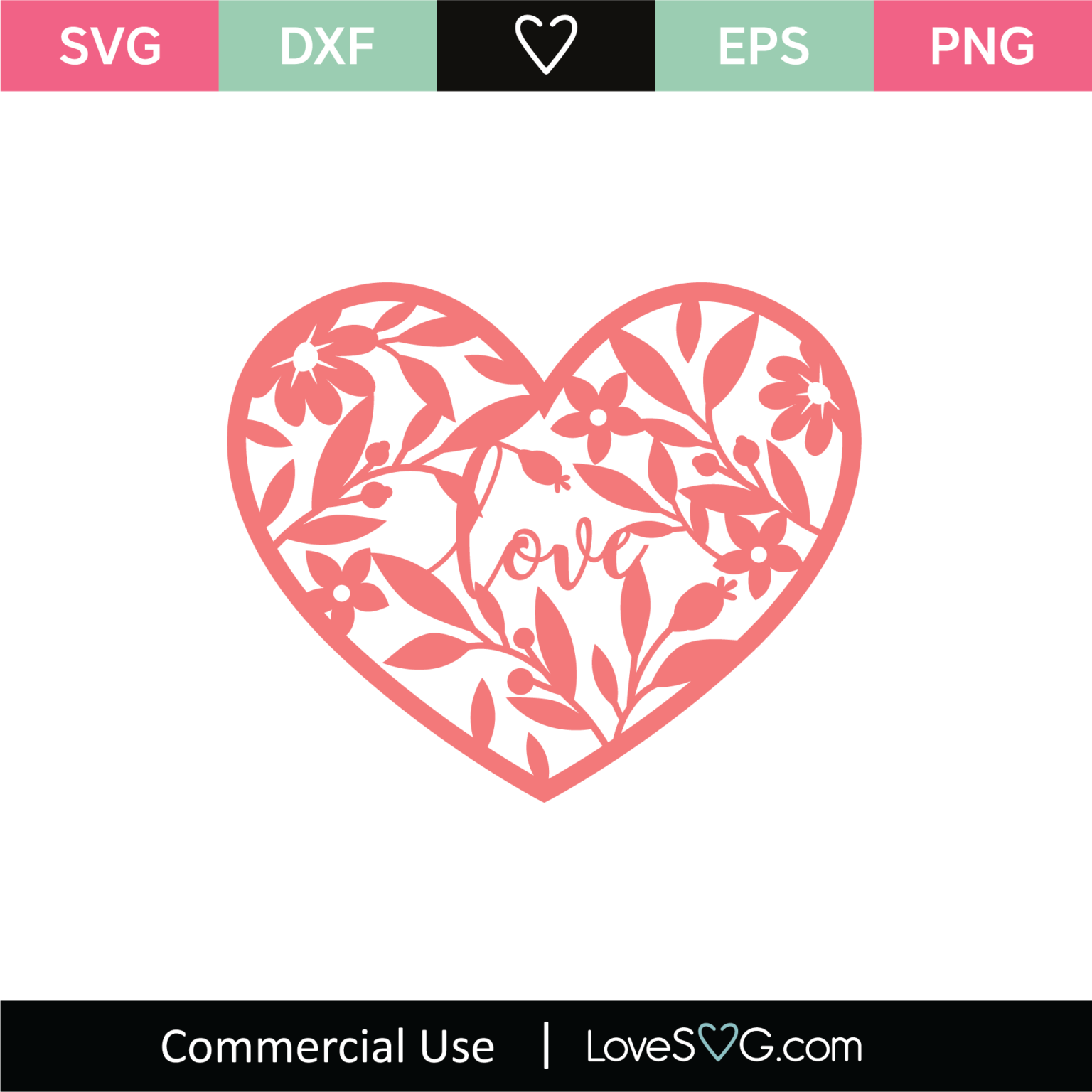 Love Heart Mandala SVG Cut File - Lovesvg.com