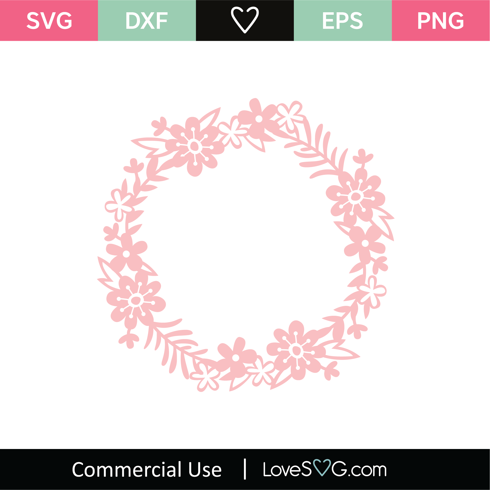 Download Pink Floral Monogram Frame SVG Cut File - Lovesvg.com