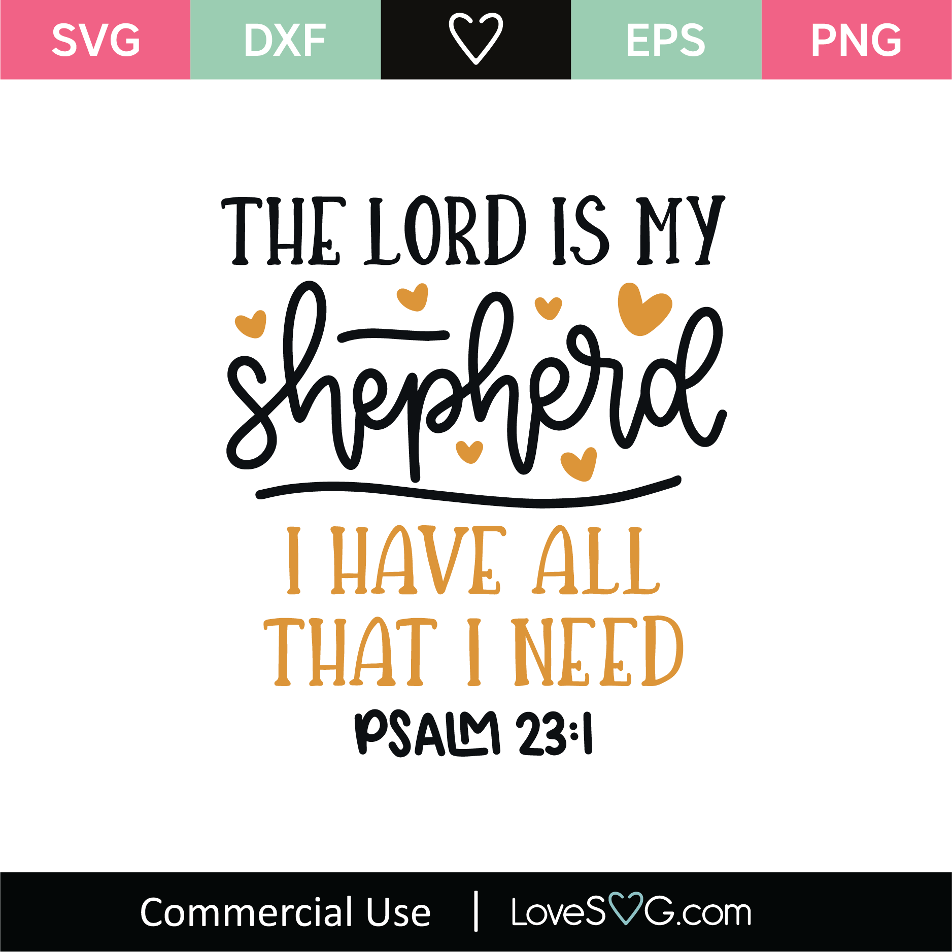 Psalm 23 1 SVG Cut File Lovesvg psalm-23-1-svg-cut-file-lovesvg