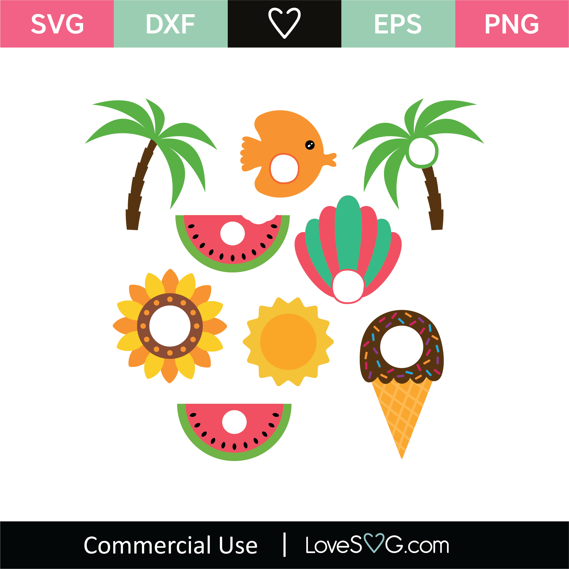 Download Summer Monogram Frames Lovesvg Com