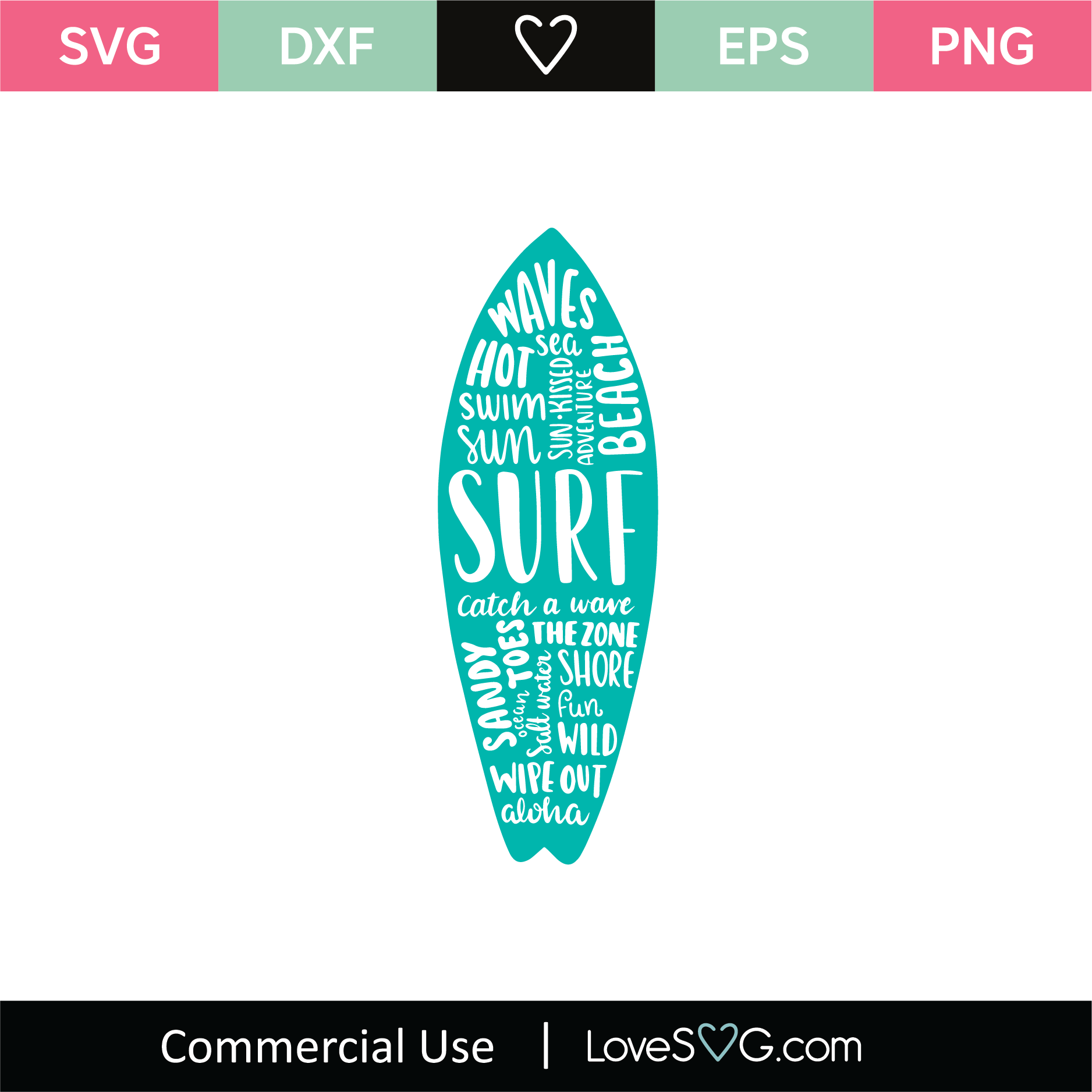 Download Surfboard Text Mandala SVG Cut File - Lovesvg.com