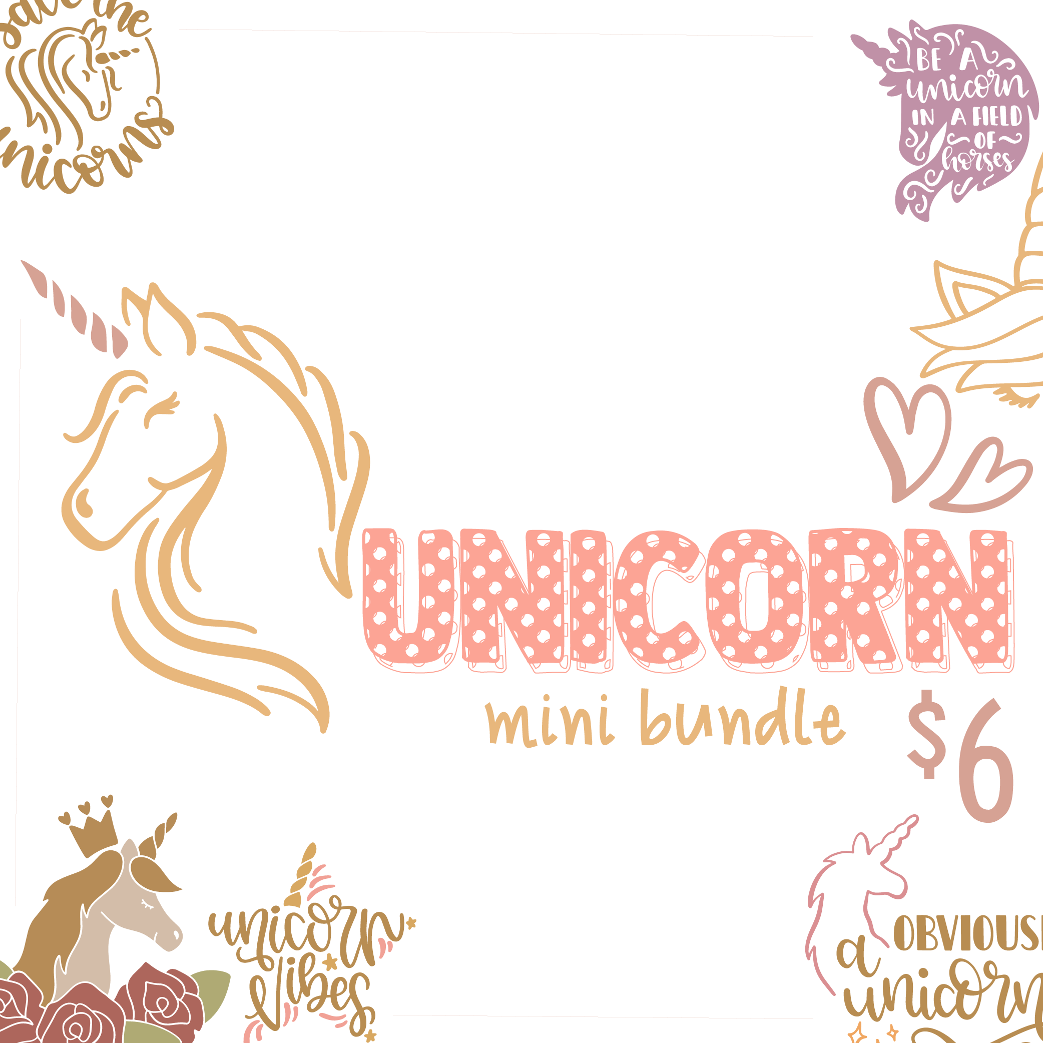 Download Unicorn Mini SVG Bundle - Lovesvg.com
