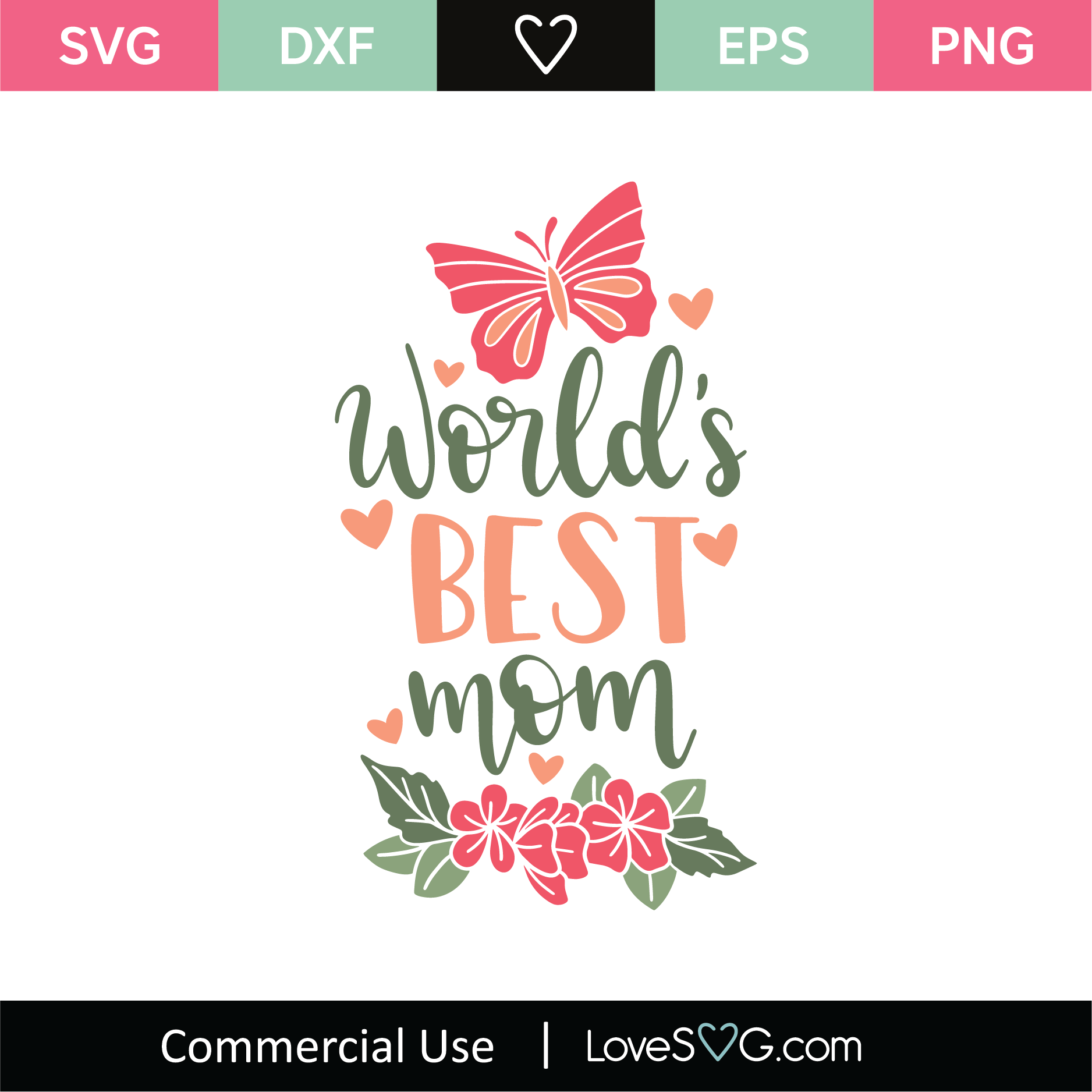 Download World's Best Mom SVG Cut File - Lovesvg.com