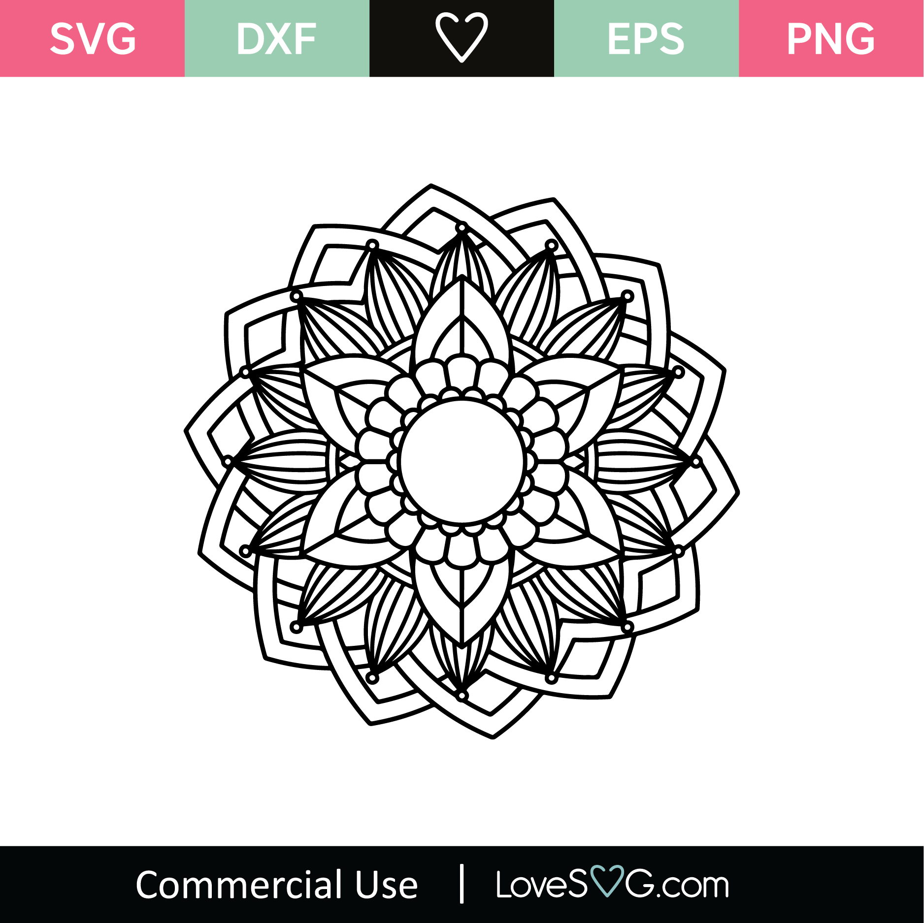 Download Zetangle Mandala Monogram Frame Lovesvg Com