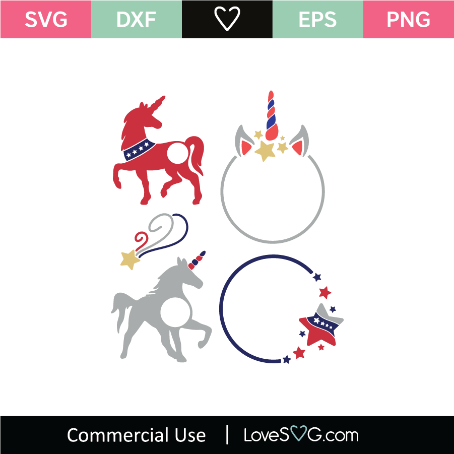 Download 4th Unicorn Monogram Frames Svg Cut File Lovesvg Com