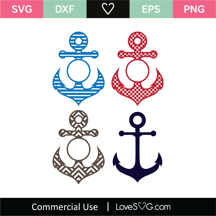 Download Anchor Monogram Frames Svg Cut File Lovesvg Com