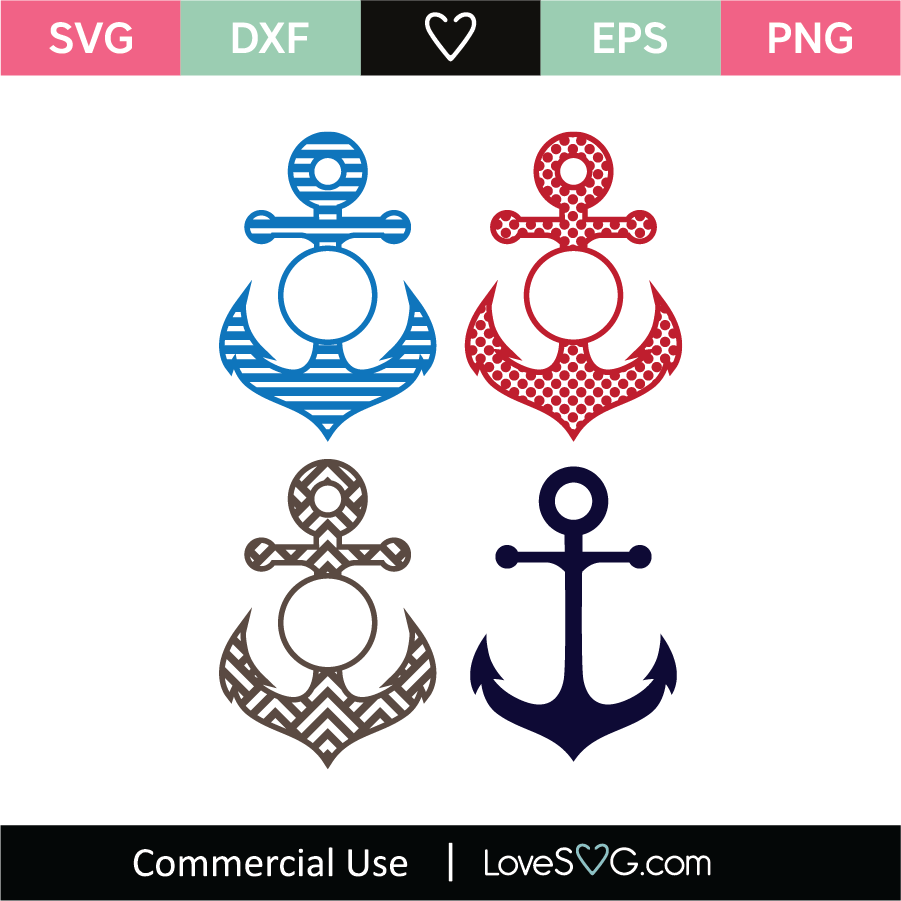 Download Anchor Monogram Frames SVG Cut File - Lovesvg.com