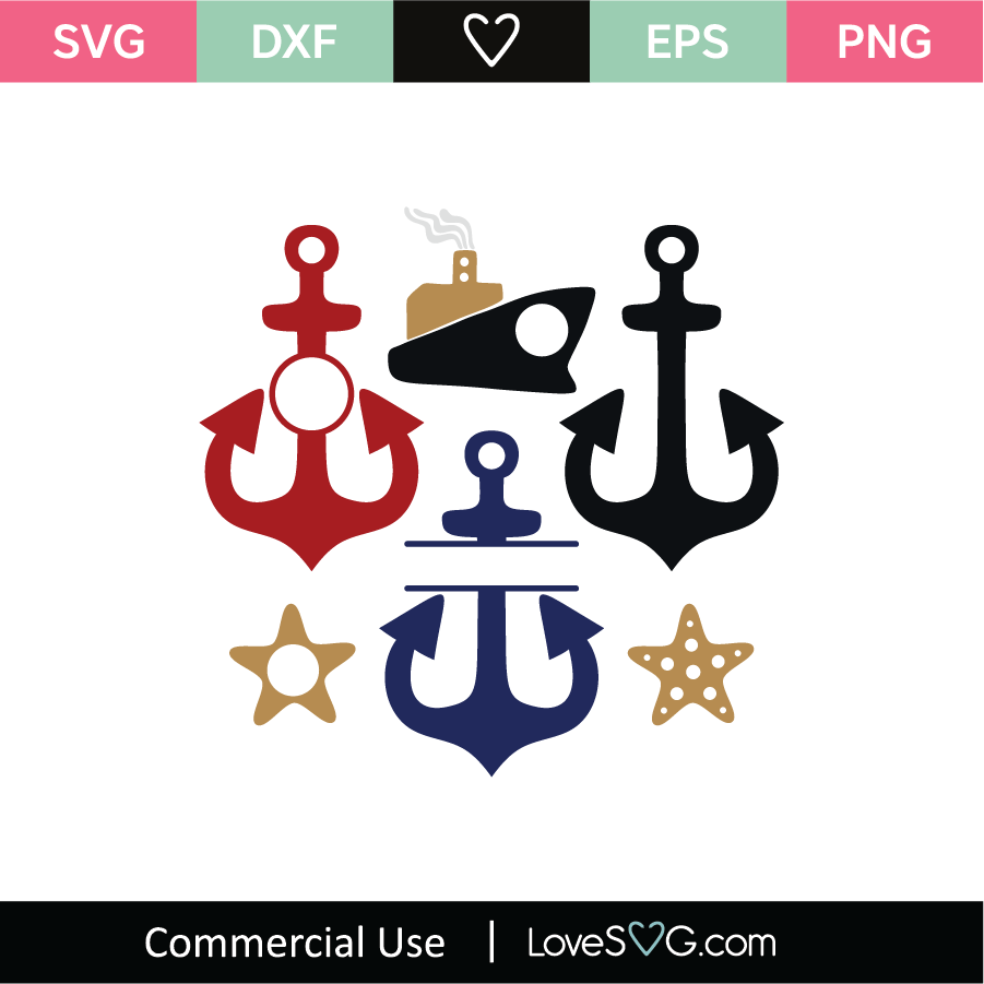 Download Anchor Monogram Frames Svg Cut File Lovesvg Com