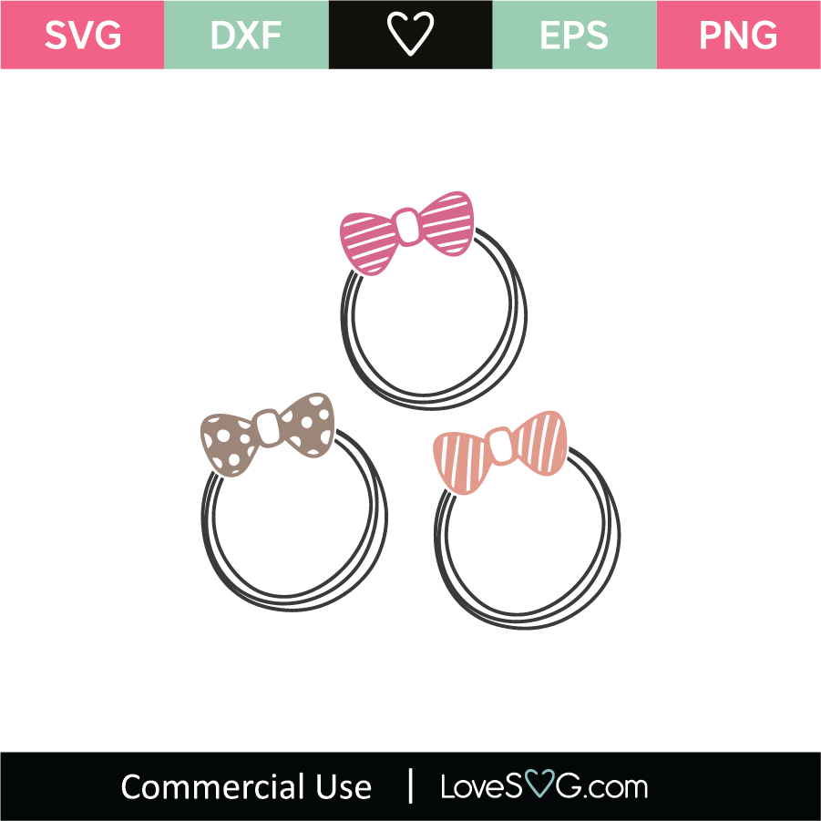 Download Bow Monogram Frames SVG Cut File - Lovesvg.com