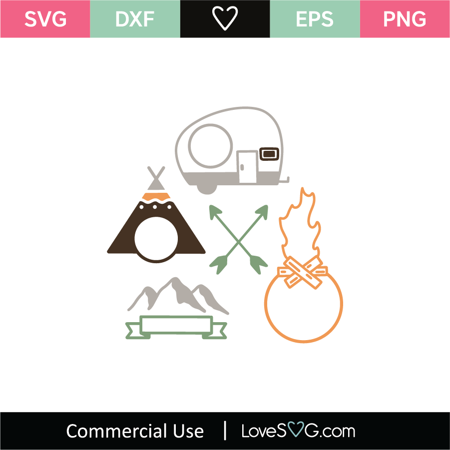 Download Camping Elements Svg Cut File Lovesvg Com