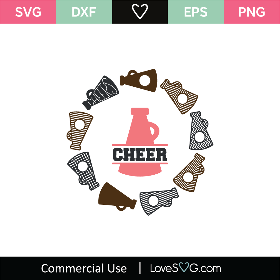 Download Cheer Monogram Frame SVG Cut File - Lovesvg.com