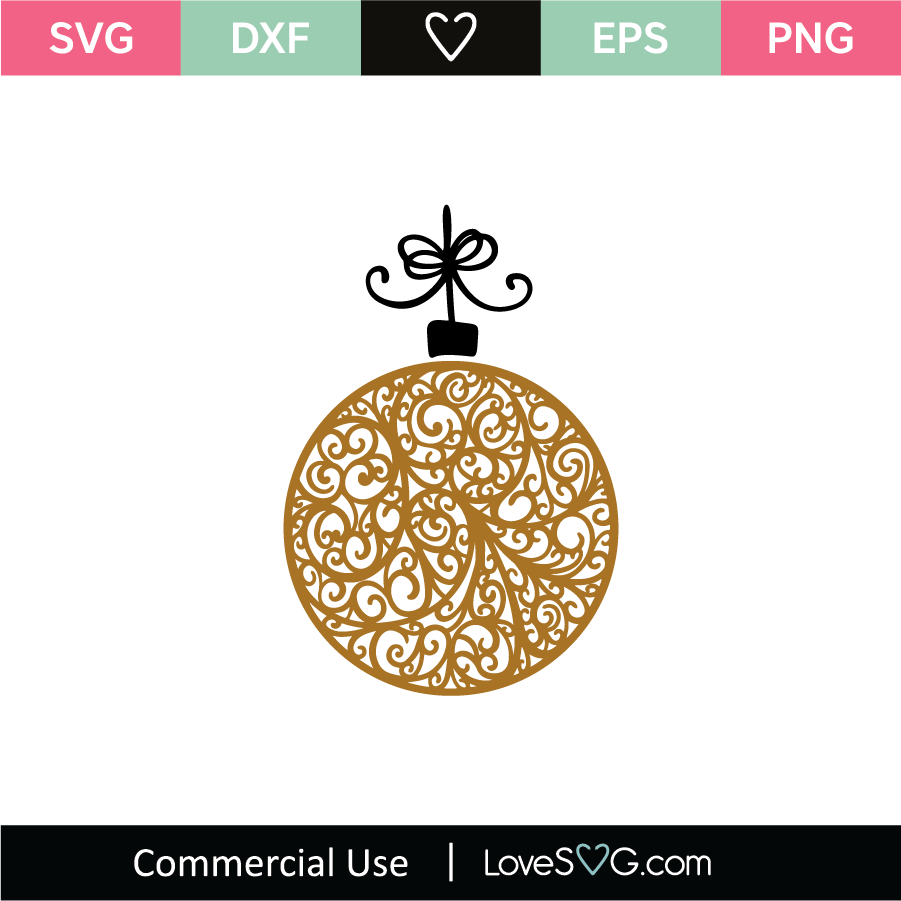Christmas Ball SVG Cut File - Lovesvg.com
