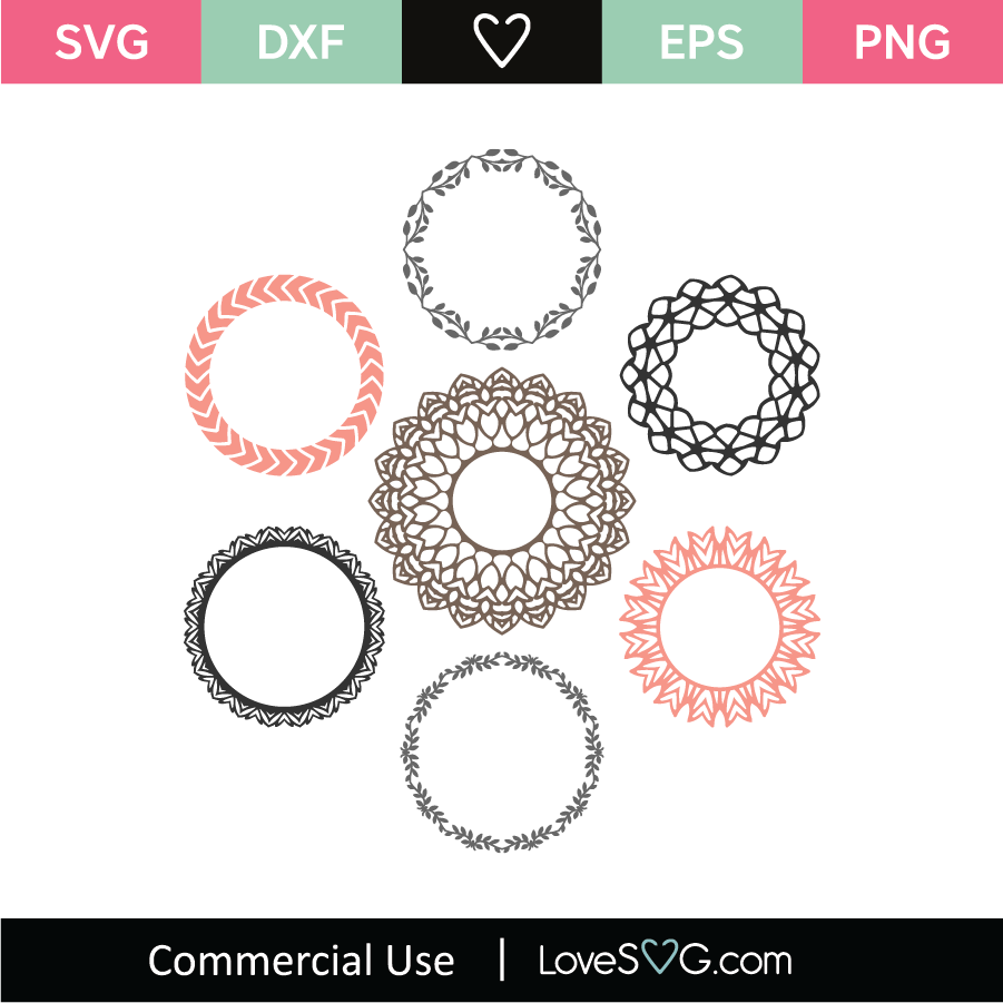 Download Circle Monogram Frames Svg Cut File Lovesvg Com