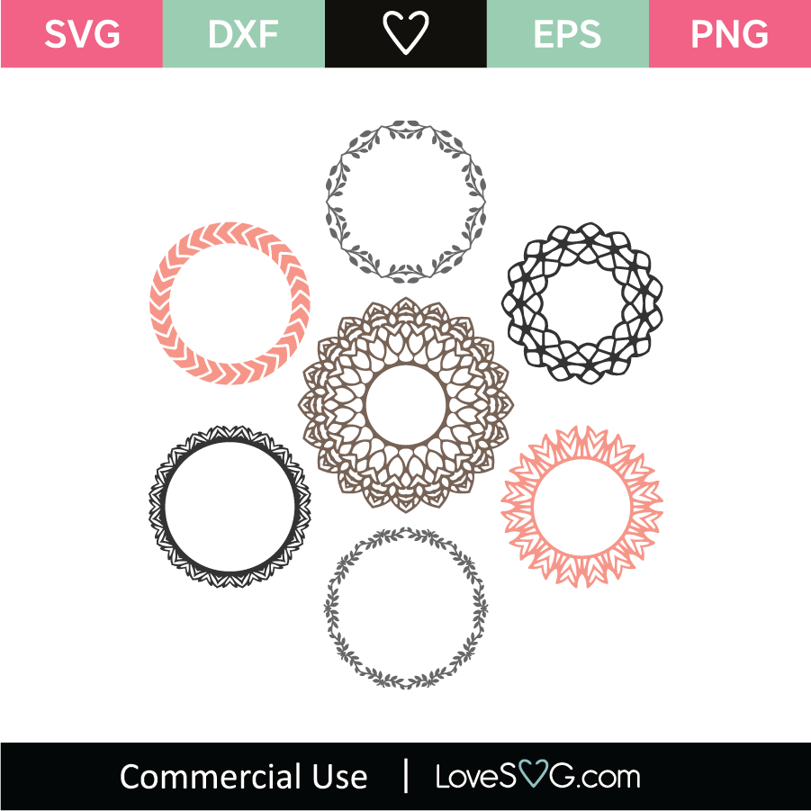 Circle Monogram Frame SVG By NewSvgArt