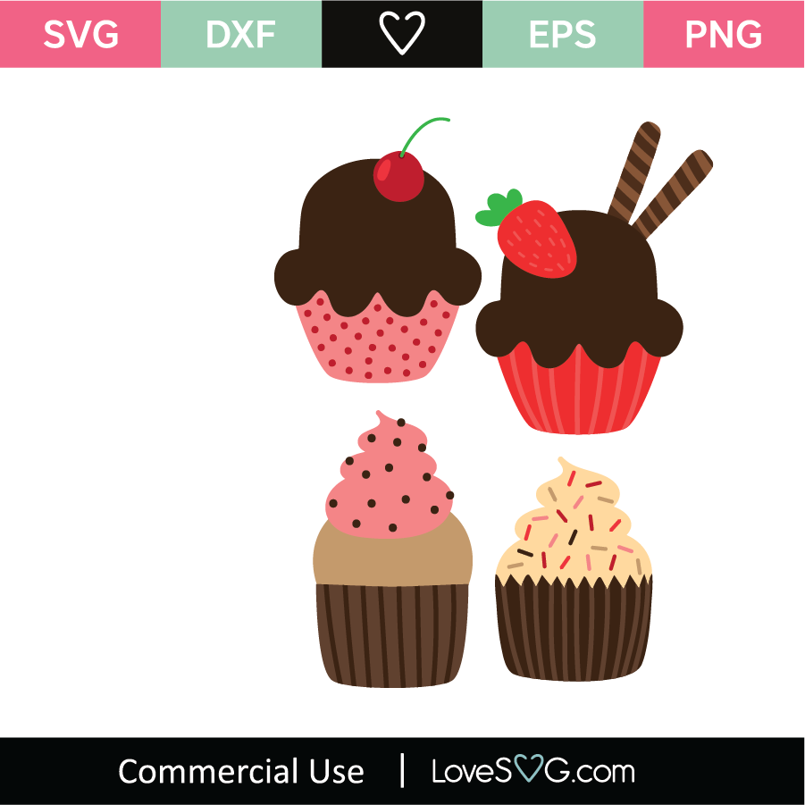 Download Cupcakes Design Svg Cut File Lovesvg Com