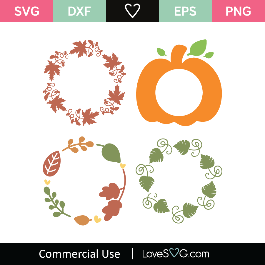 Download Fall Monogram Frames Svg Cut File Lovesvg Com